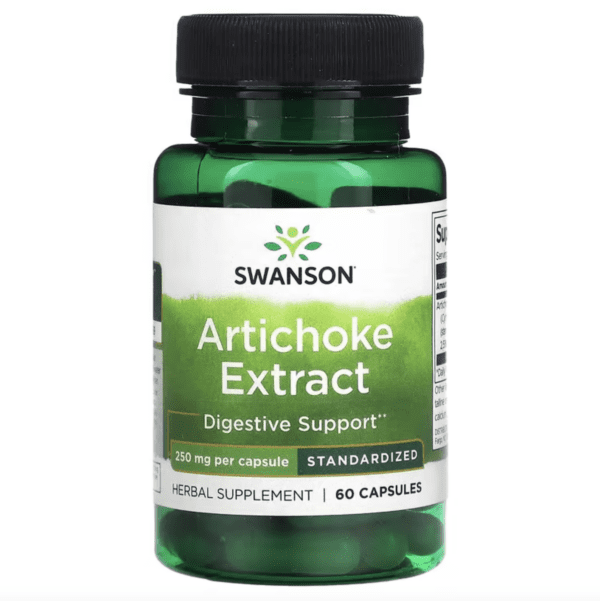 Extracto de Alcachofa (Artichoke) soporte digestivo 60 cápsulas 250 mg Swanson